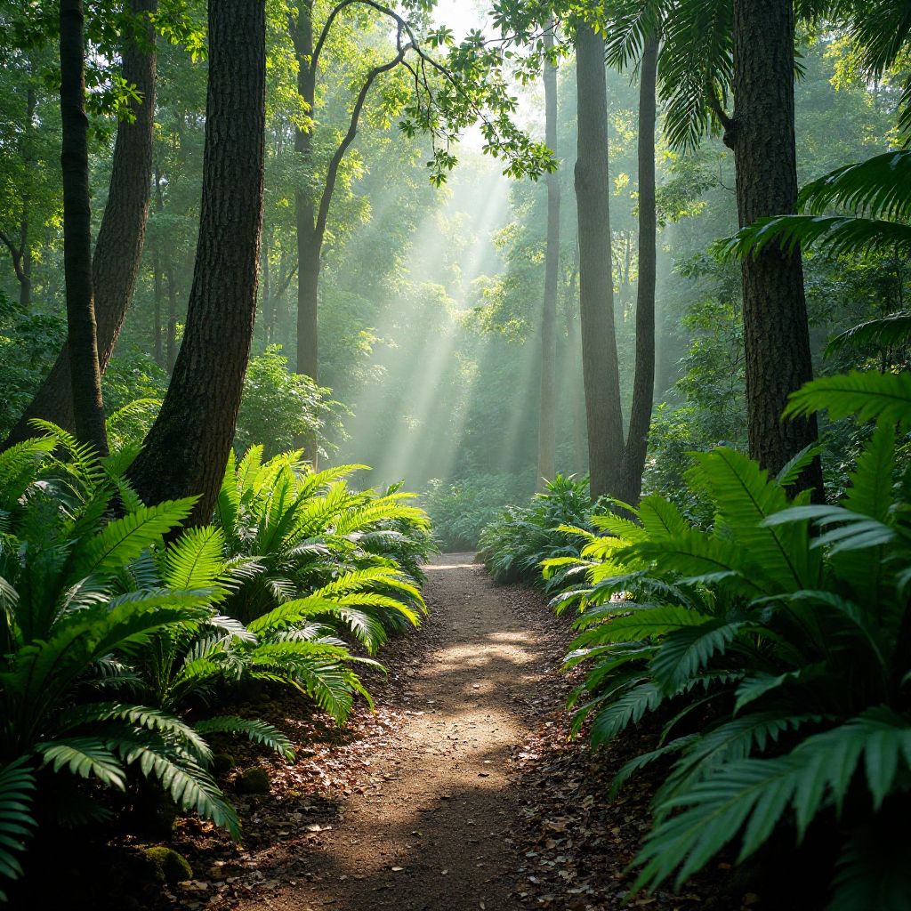 Tropical rainforest pathway