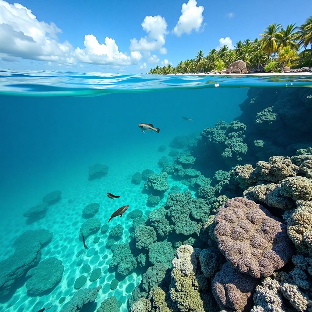 Coral reef waters